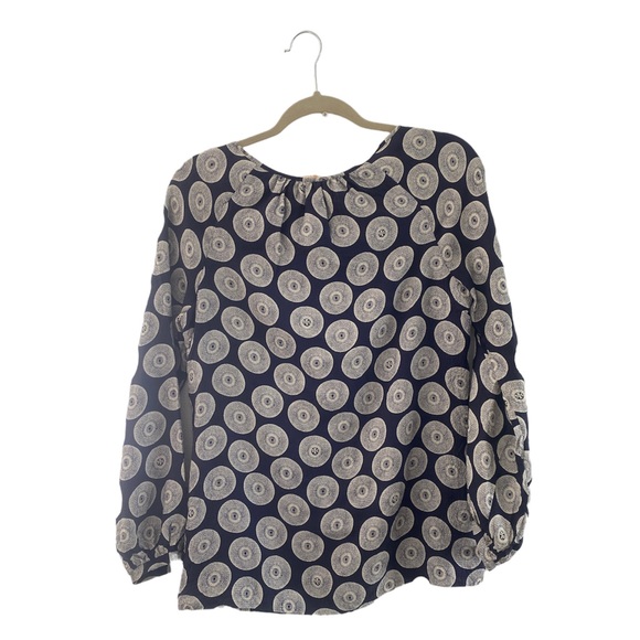 Tory Burch womens gray polo shirt long sleeve logo button pima cotton - Picture 2 of 5